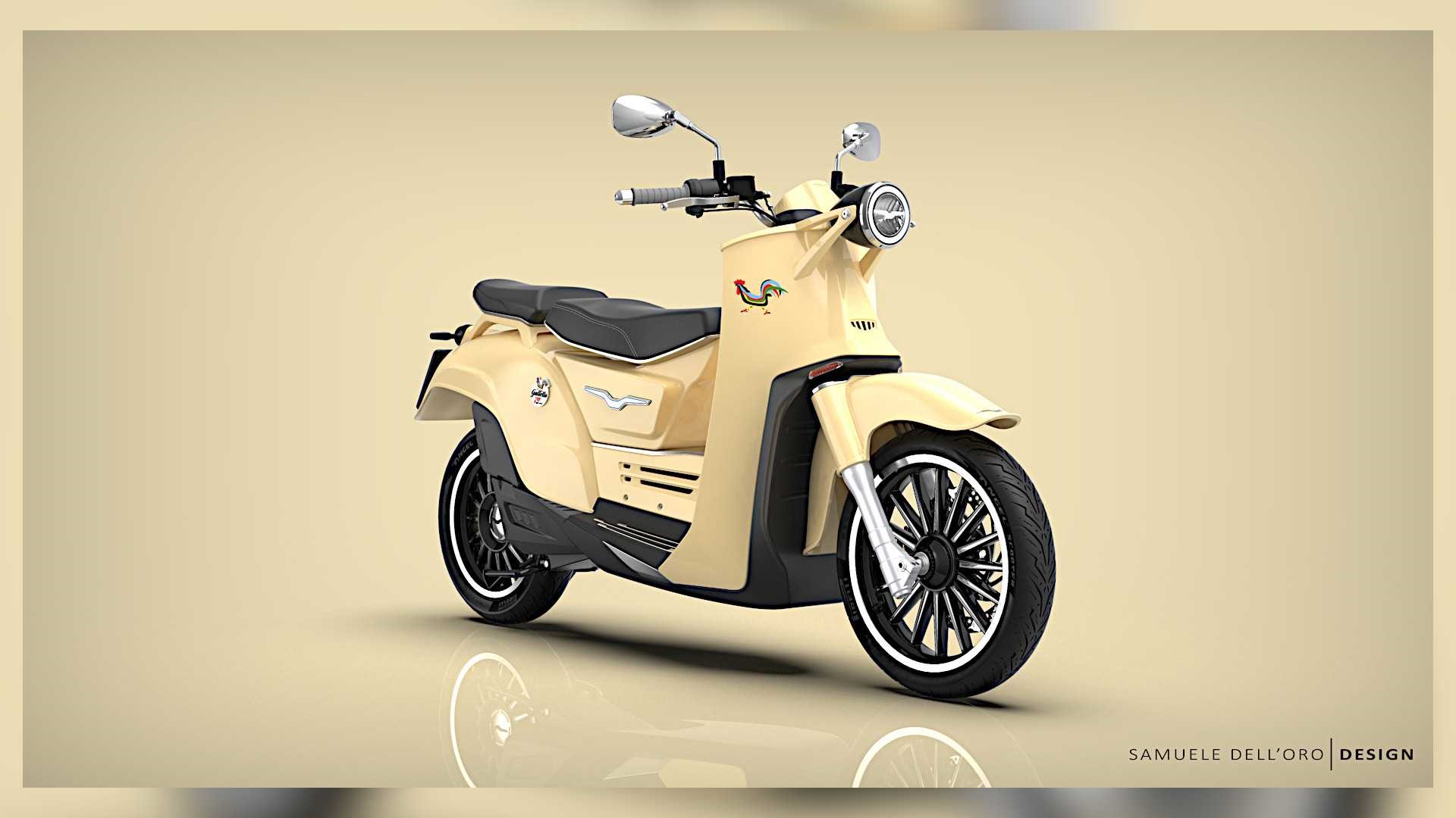 Moto Guzzi Galletto概念车为标志性的踏板车通电