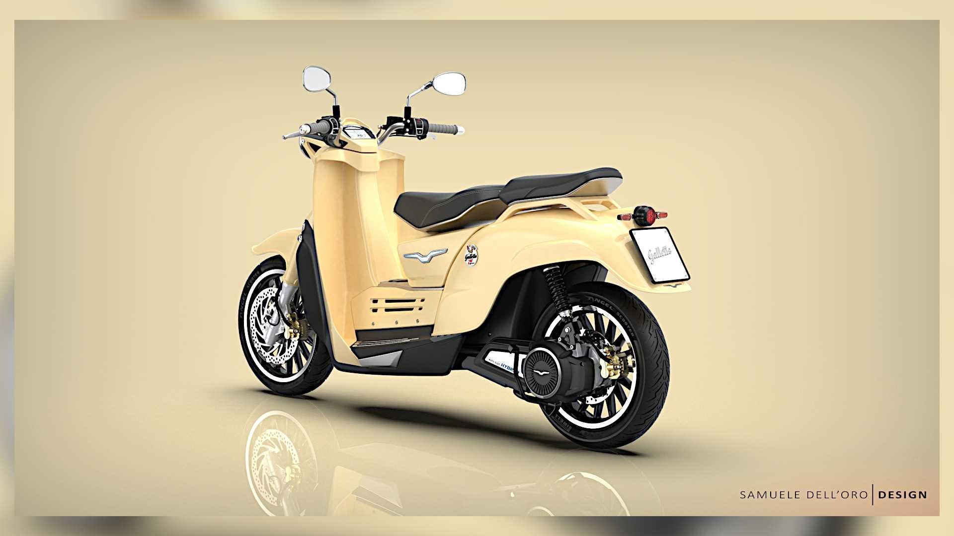 Moto Guzzi Galletto概念车为标志性的踏板车通电